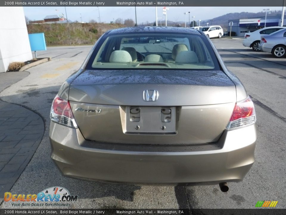 2008 Honda Accord LX Sedan Bold Beige Metallic / Ivory Photo #8