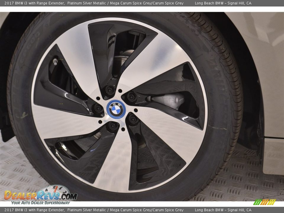 2017 BMW i3 with Range Extender Platinum Silver Metallic / Mega Carum Spice Grey/Carum Spice Grey Photo #6