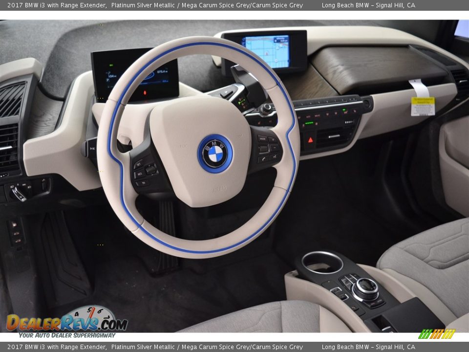 2017 BMW i3 with Range Extender Platinum Silver Metallic / Mega Carum Spice Grey/Carum Spice Grey Photo #7