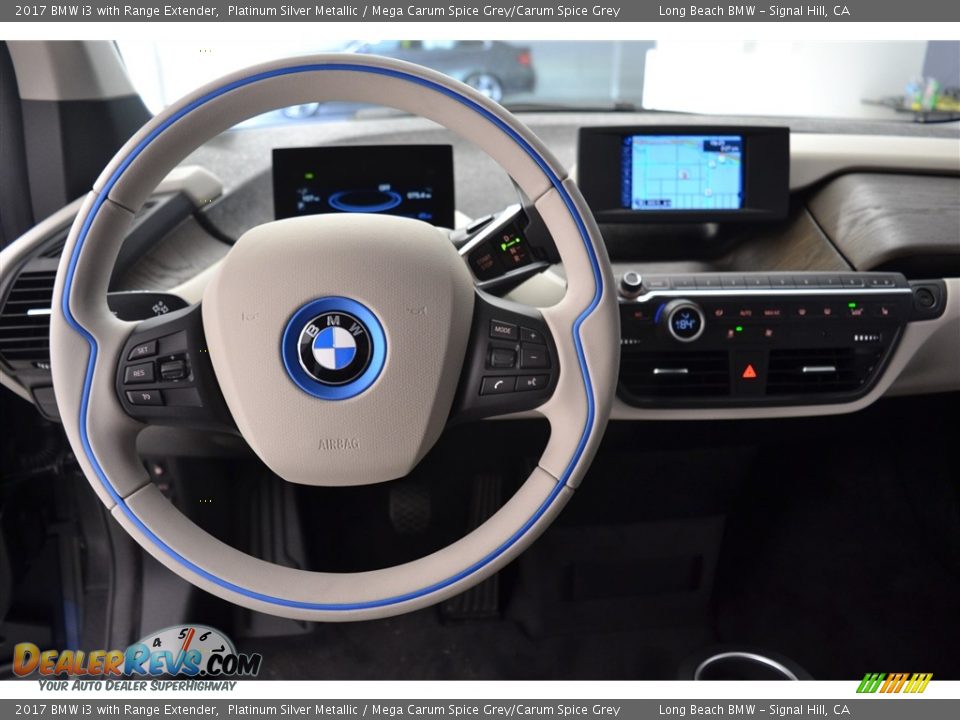 2017 BMW i3 with Range Extender Platinum Silver Metallic / Mega Carum Spice Grey/Carum Spice Grey Photo #13