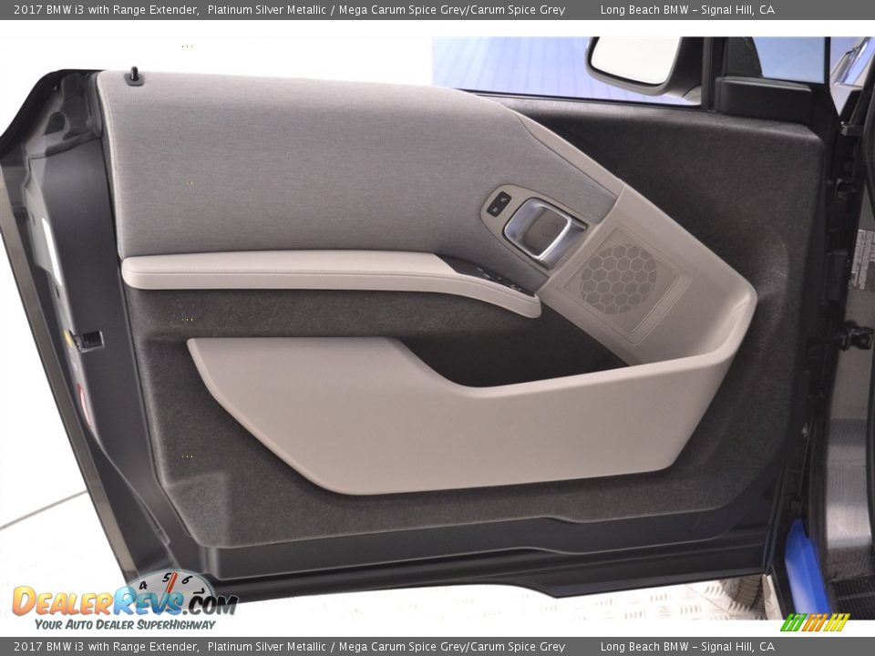 2017 BMW i3 with Range Extender Platinum Silver Metallic / Mega Carum Spice Grey/Carum Spice Grey Photo #14