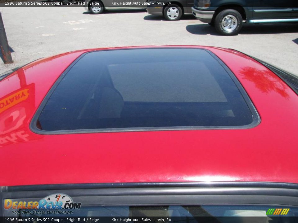 1996 Saturn S Series SC2 Coupe Bright Red / Beige Photo #2