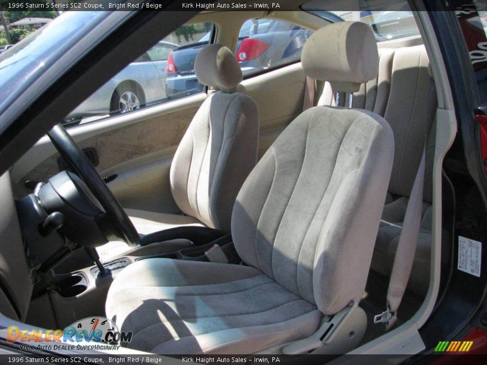 1996 Saturn S Series SC2 Coupe Bright Red / Beige Photo #3