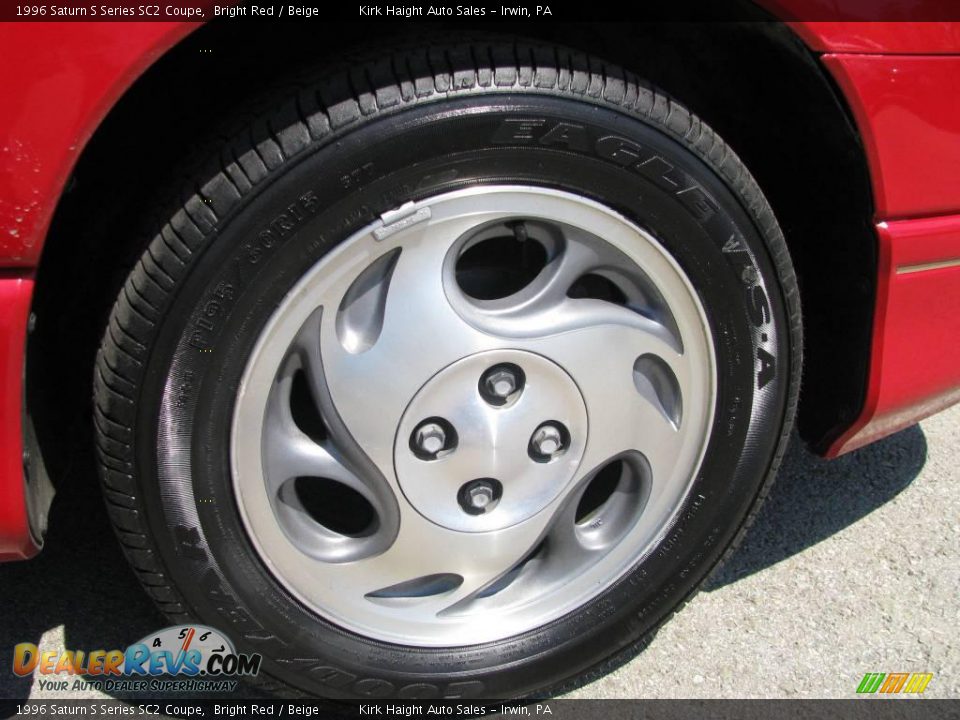 1996 Saturn S Series SC2 Coupe Bright Red / Beige Photo #4