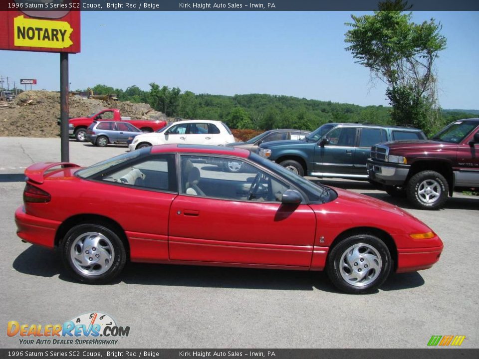 1996 Saturn S Series SC2 Coupe Bright Red / Beige Photo #5
