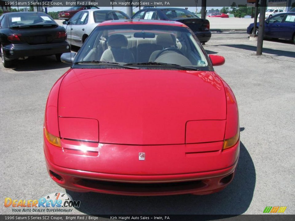 1996 Saturn S Series SC2 Coupe Bright Red / Beige Photo #11