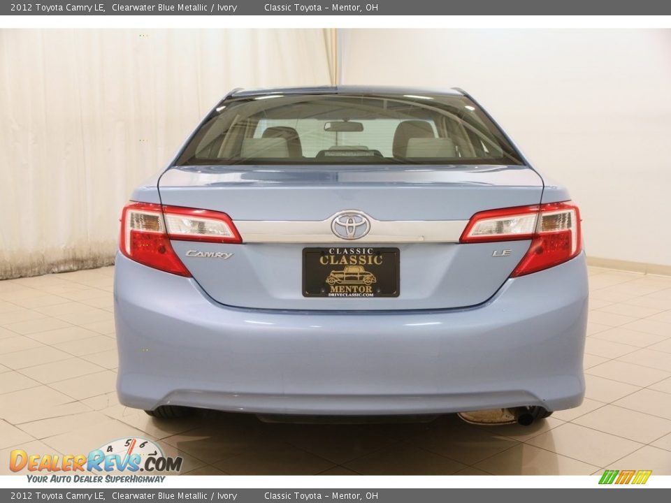 2012 Toyota Camry LE Clearwater Blue Metallic / Ivory Photo #16