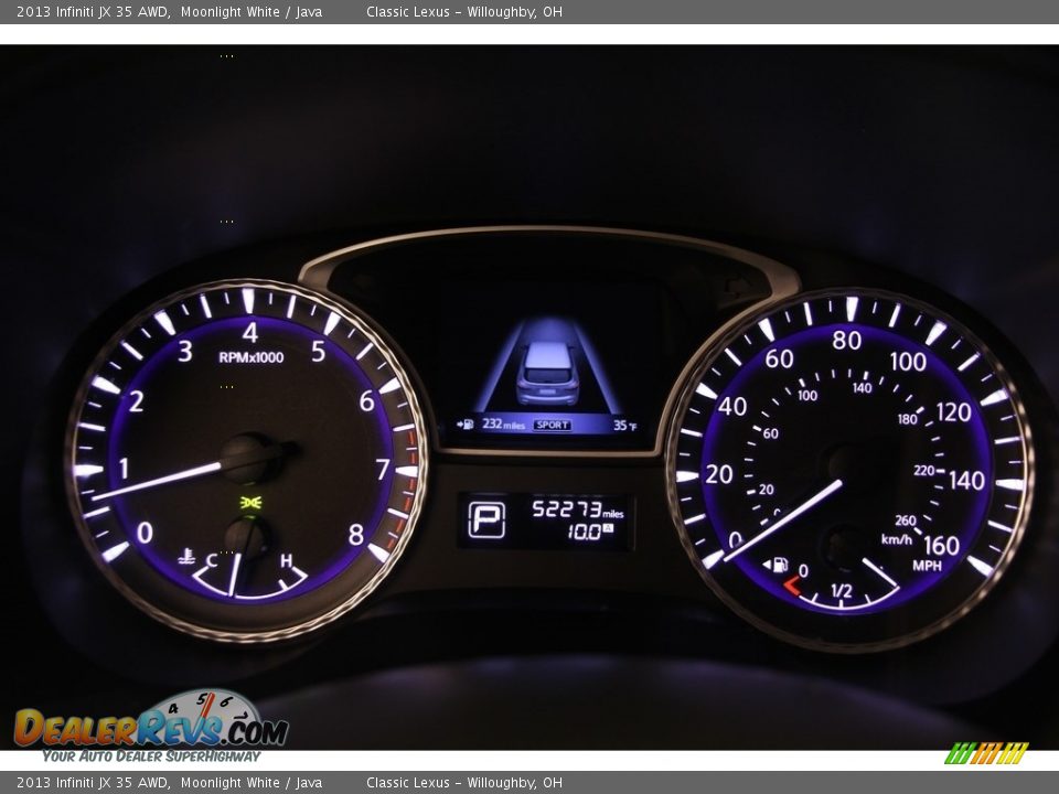 2013 Infiniti JX 35 AWD Moonlight White / Java Photo #10