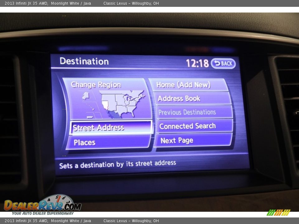 2013 Infiniti JX 35 AWD Moonlight White / Java Photo #13