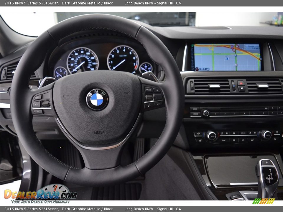 2016 BMW 5 Series 535i Sedan Dark Graphite Metallic / Black Photo #14