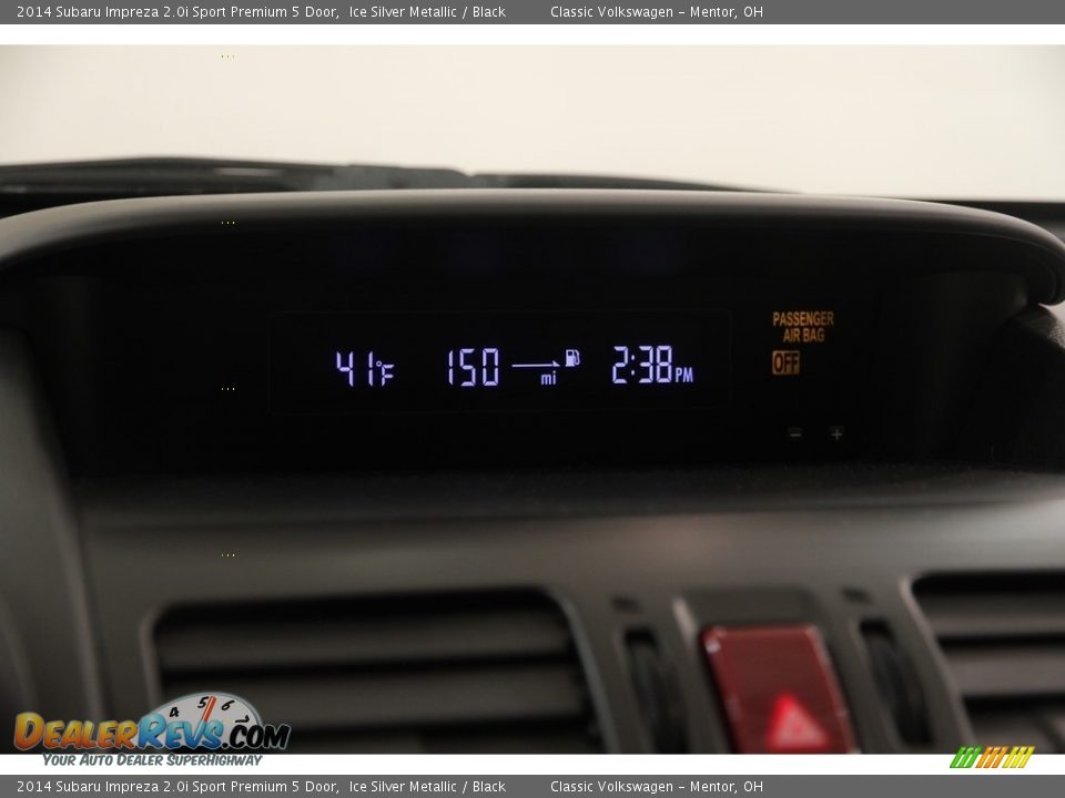 2014 Subaru Impreza 2.0i Sport Premium 5 Door Ice Silver Metallic / Black Photo #10