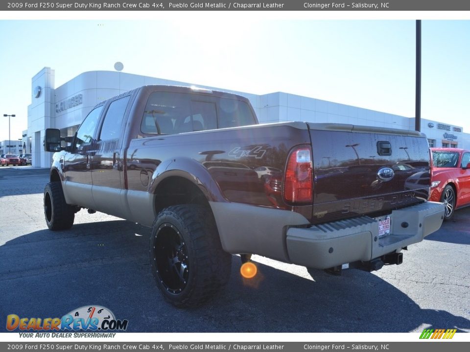 2009 Ford F250 Super Duty King Ranch Crew Cab 4x4 Pueblo Gold Metallic / Chaparral Leather Photo #5