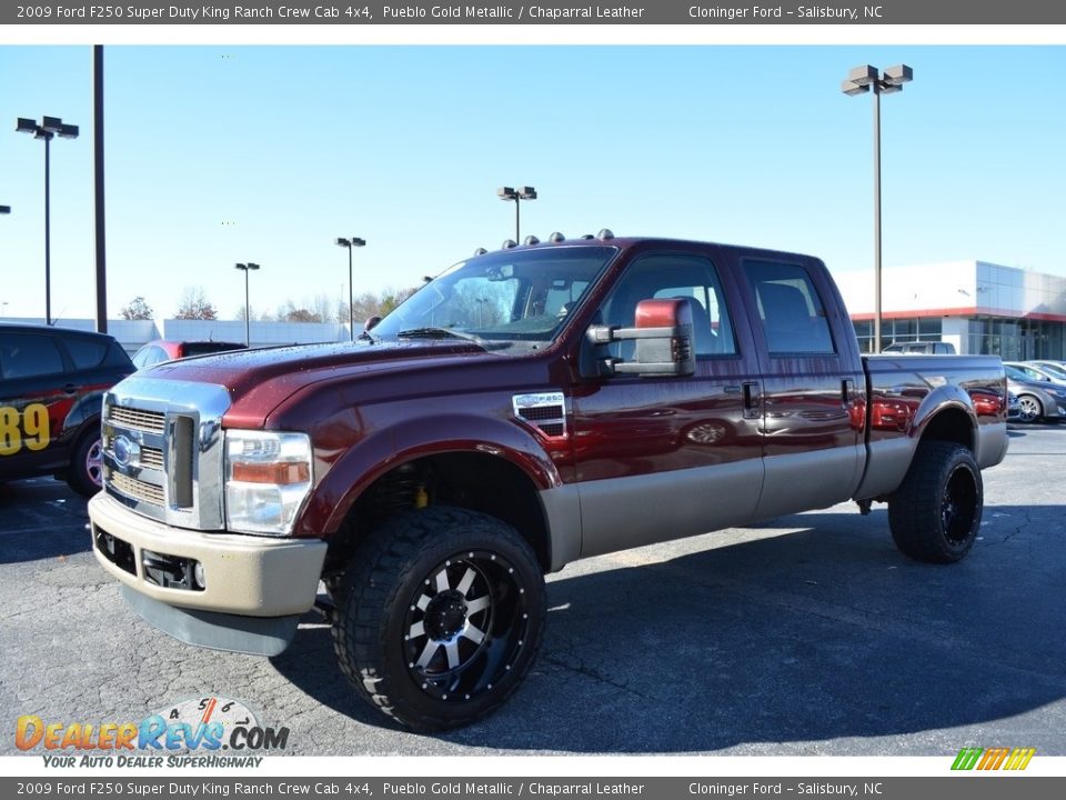 2009 Ford F250 Super Duty King Ranch Crew Cab 4x4 Pueblo Gold Metallic / Chaparral Leather Photo #7