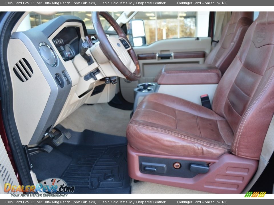 2009 Ford F250 Super Duty King Ranch Crew Cab 4x4 Pueblo Gold Metallic / Chaparral Leather Photo #11