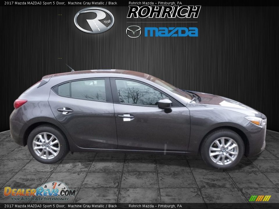 2017 Mazda MAZDA3 Sport 5 Door Machine Gray Metallic / Black Photo #2