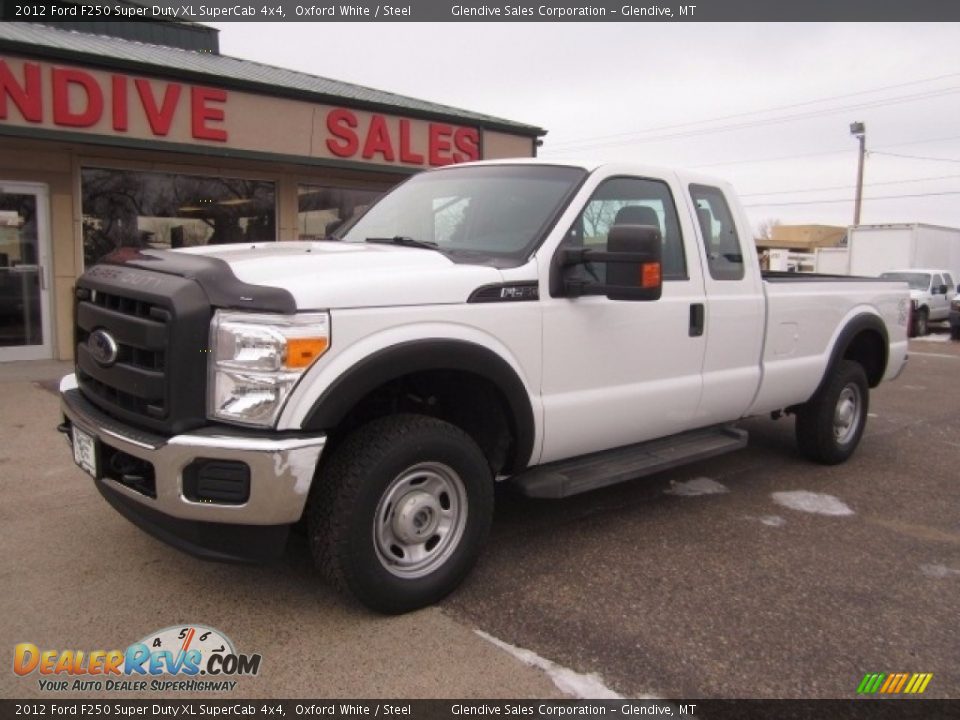 2012 Ford F250 Super Duty XL SuperCab 4x4 Oxford White / Steel Photo #1