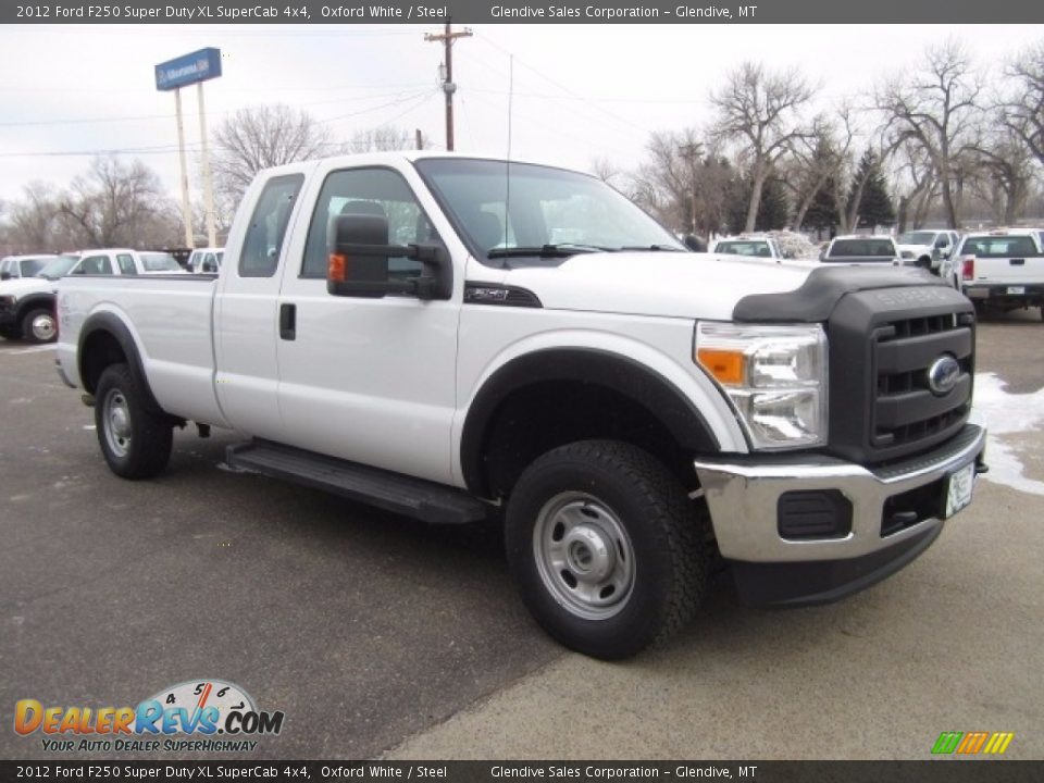 2012 Ford F250 Super Duty XL SuperCab 4x4 Oxford White / Steel Photo #2