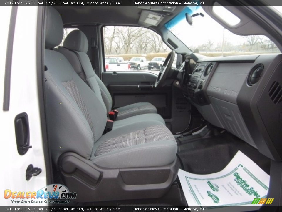 2012 Ford F250 Super Duty XL SuperCab 4x4 Oxford White / Steel Photo #16