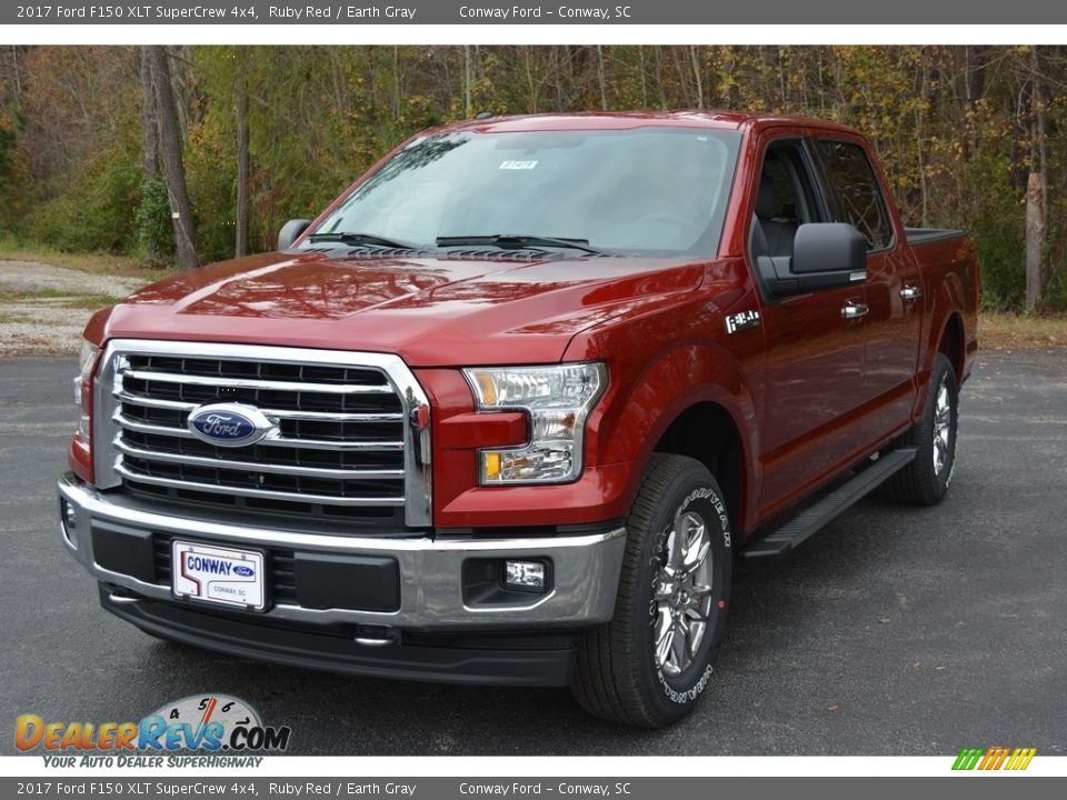 2017 Ford F150 XLT SuperCrew 4x4 Ruby Red / Earth Gray Photo #9