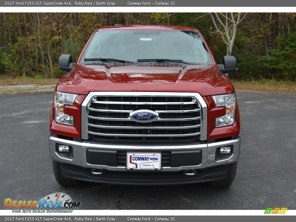 2017 Ford F150 XLT SuperCrew 4x4 Ruby Red / Earth Gray Photo #10