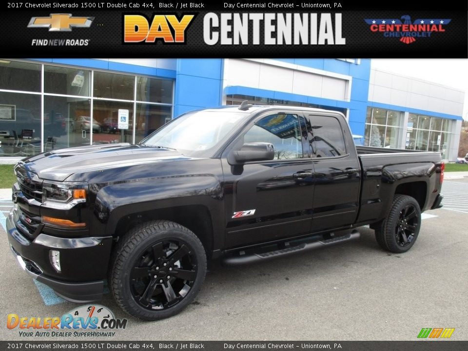 2017 Chevrolet Silverado 1500 LT Double Cab 4x4 Black / Jet Black Photo #1