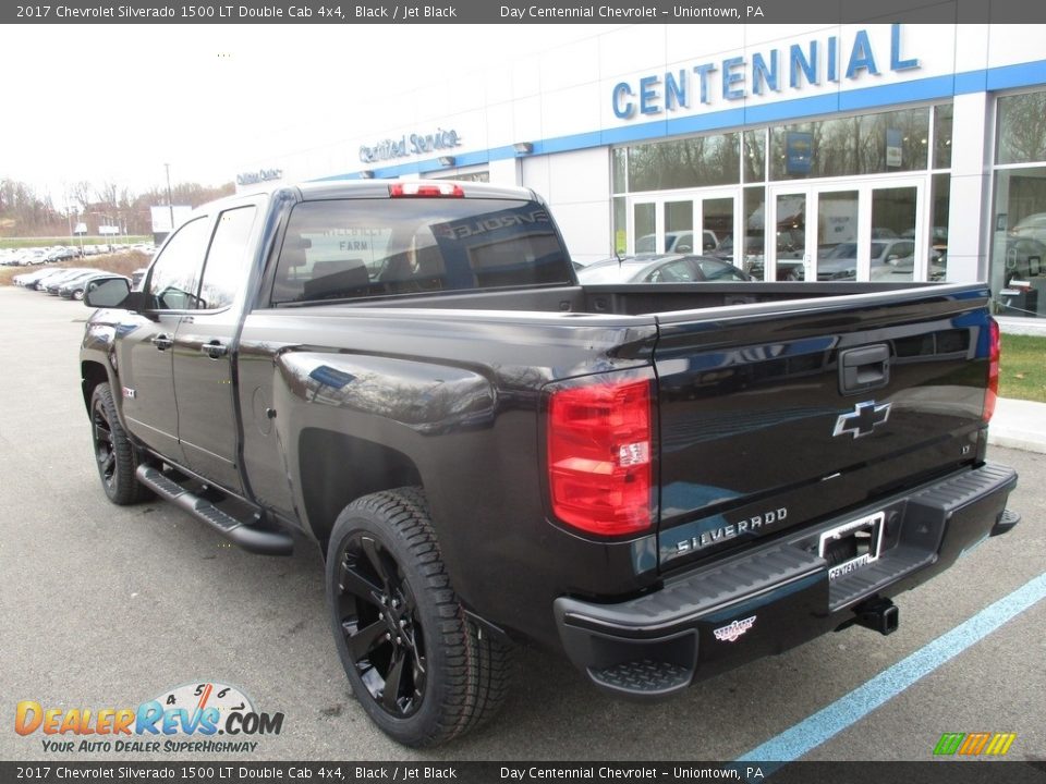 2017 Chevrolet Silverado 1500 LT Double Cab 4x4 Black / Jet Black Photo #4