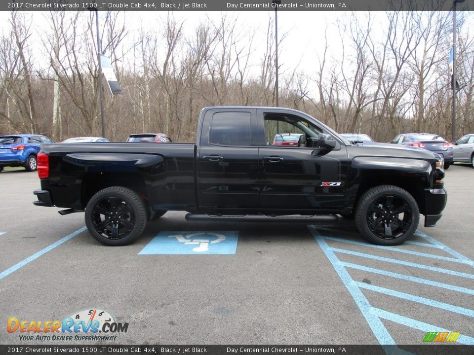 2017 Chevrolet Silverado 1500 LT Double Cab 4x4 Black / Jet Black Photo #8