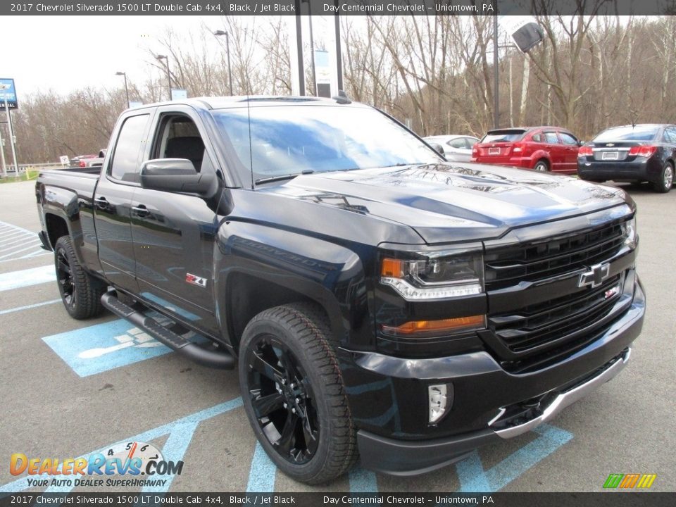 2017 Chevrolet Silverado 1500 LT Double Cab 4x4 Black / Jet Black Photo #9