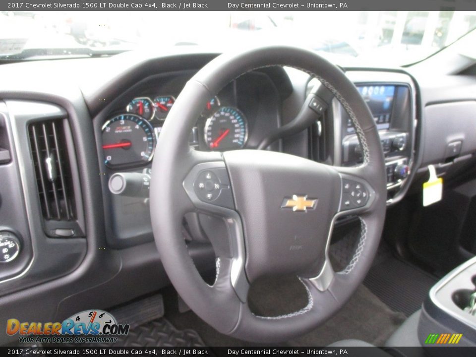 2017 Chevrolet Silverado 1500 LT Double Cab 4x4 Black / Jet Black Photo #15