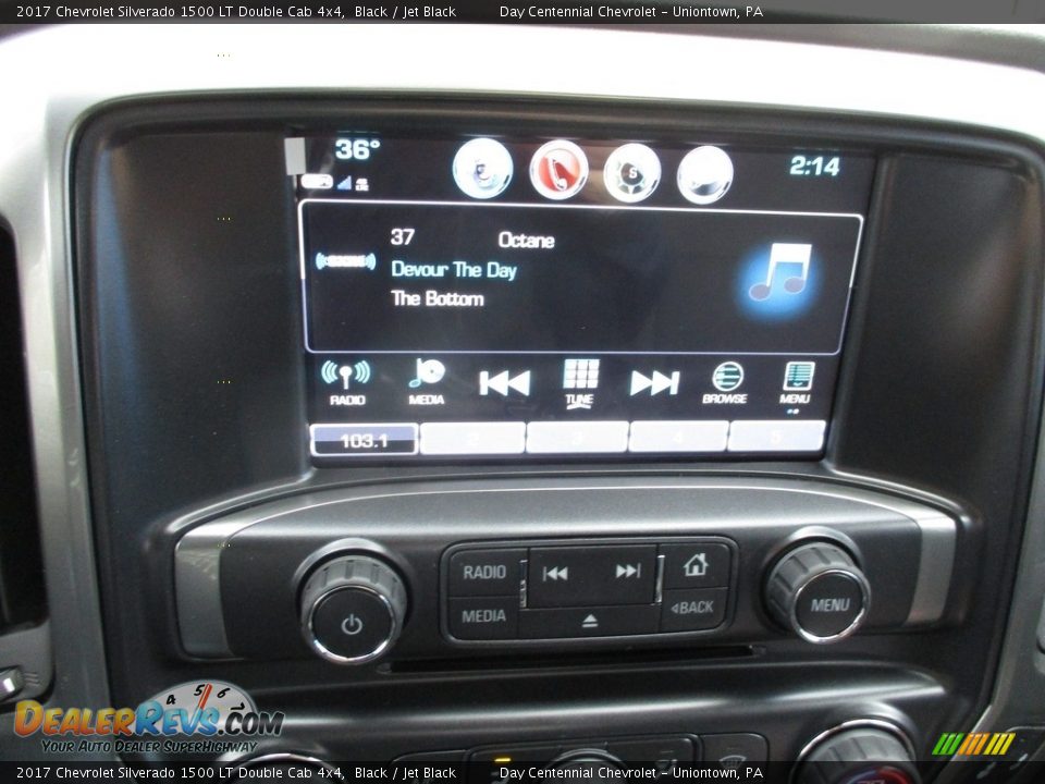 2017 Chevrolet Silverado 1500 LT Double Cab 4x4 Black / Jet Black Photo #16