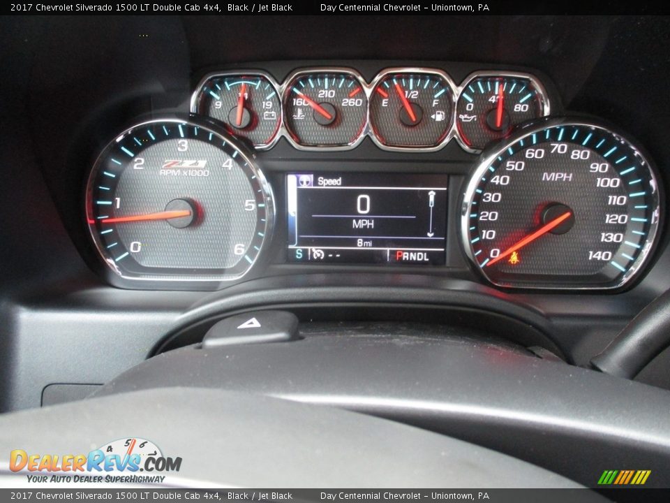 2017 Chevrolet Silverado 1500 LT Double Cab 4x4 Black / Jet Black Photo #20
