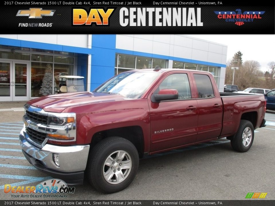 2017 Chevrolet Silverado 1500 LT Double Cab 4x4 Siren Red Tintcoat / Jet Black Photo #1