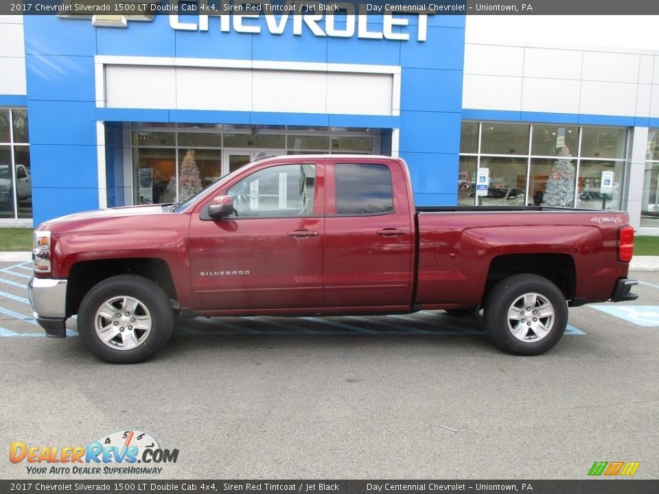 2017 Chevrolet Silverado 1500 LT Double Cab 4x4 Siren Red Tintcoat / Jet Black Photo #2