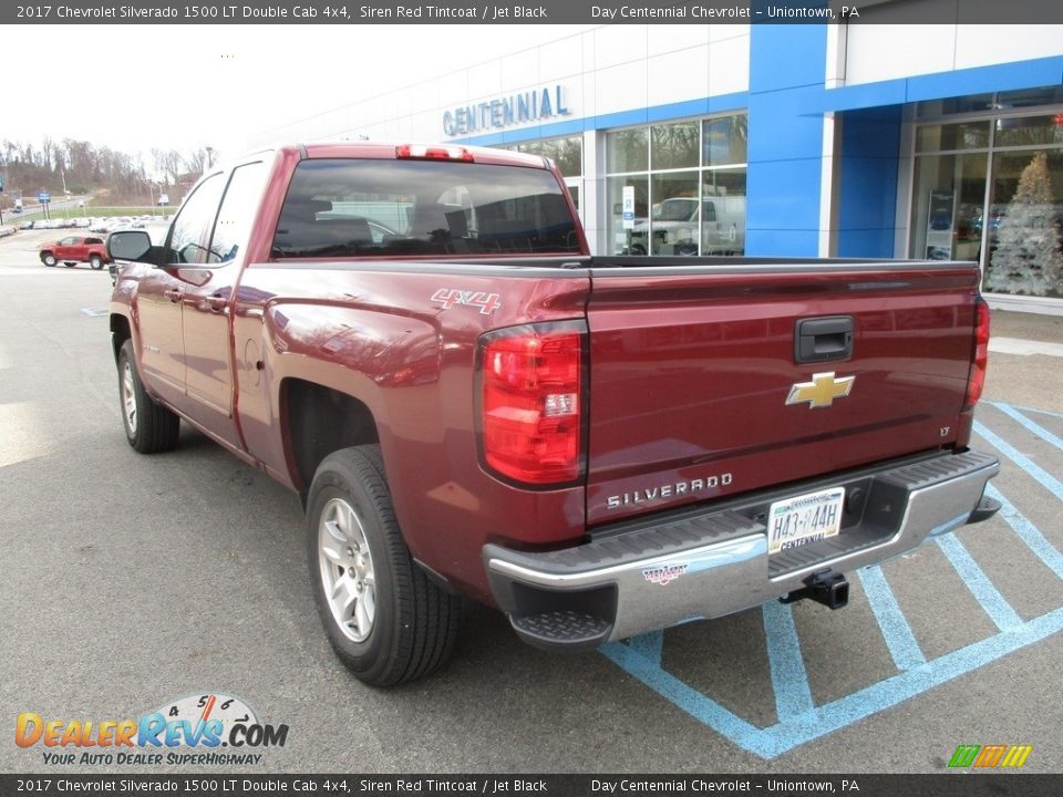 2017 Chevrolet Silverado 1500 LT Double Cab 4x4 Siren Red Tintcoat / Jet Black Photo #4