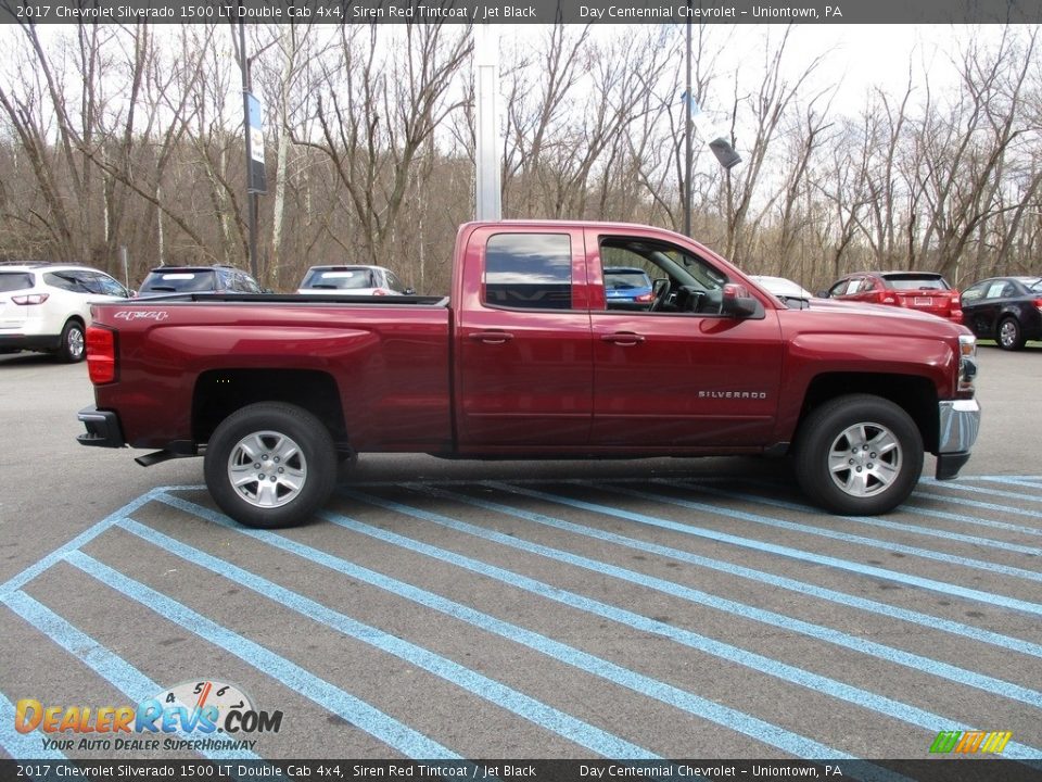 2017 Chevrolet Silverado 1500 LT Double Cab 4x4 Siren Red Tintcoat / Jet Black Photo #7