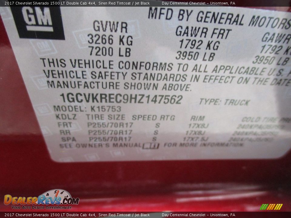 2017 Chevrolet Silverado 1500 LT Double Cab 4x4 Siren Red Tintcoat / Jet Black Photo #19