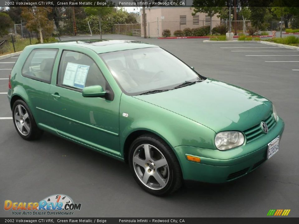 2002 Volkswagen GTI VR6 Green Rave Metallic / Beige Photo #1