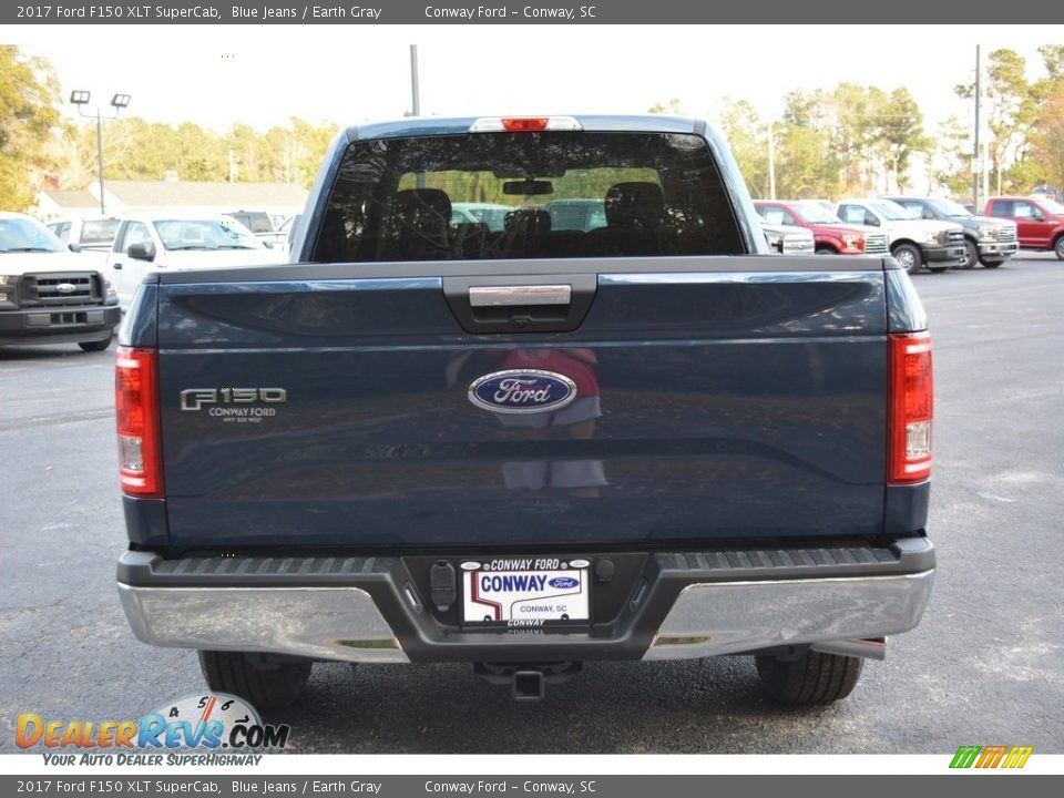 2017 Ford F150 XLT SuperCab Blue Jeans / Earth Gray Photo #4