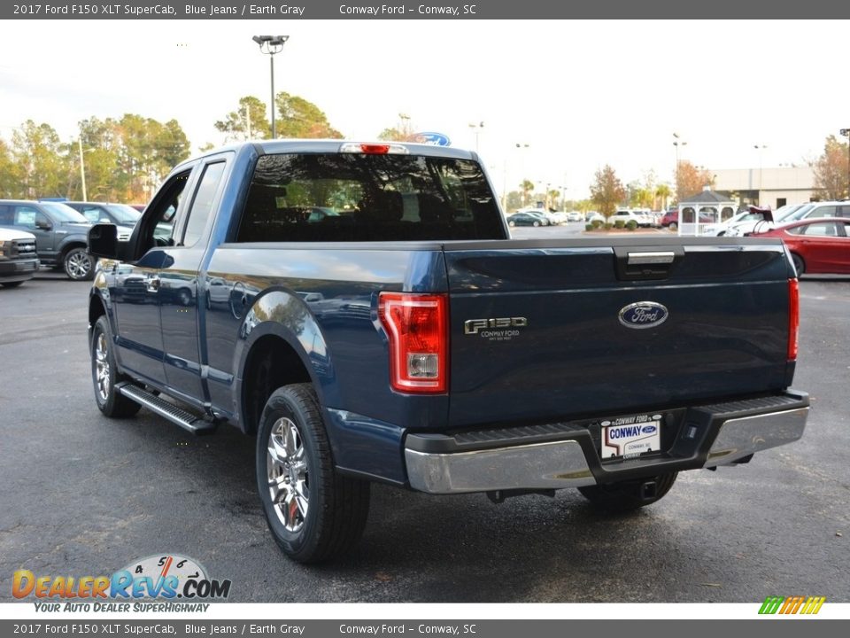 2017 Ford F150 XLT SuperCab Blue Jeans / Earth Gray Photo #6