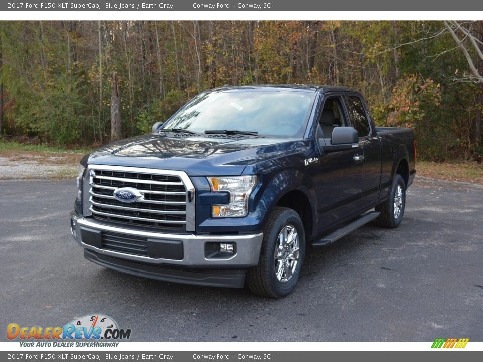 2017 Ford F150 XLT SuperCab Blue Jeans / Earth Gray Photo #10