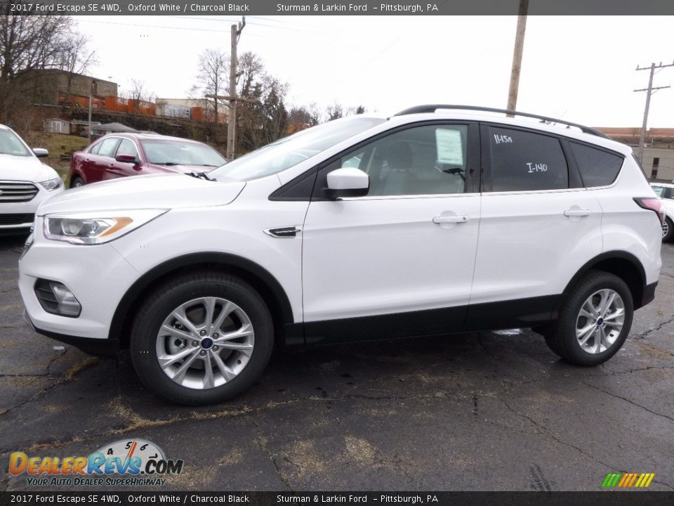 2017 Ford Escape SE 4WD Oxford White / Charcoal Black Photo #5