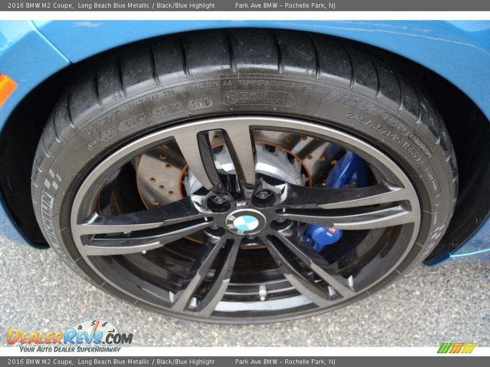 2016 BMW M2 Coupe Long Beach Blue Metallic / Black/Blue Highlight Photo #33