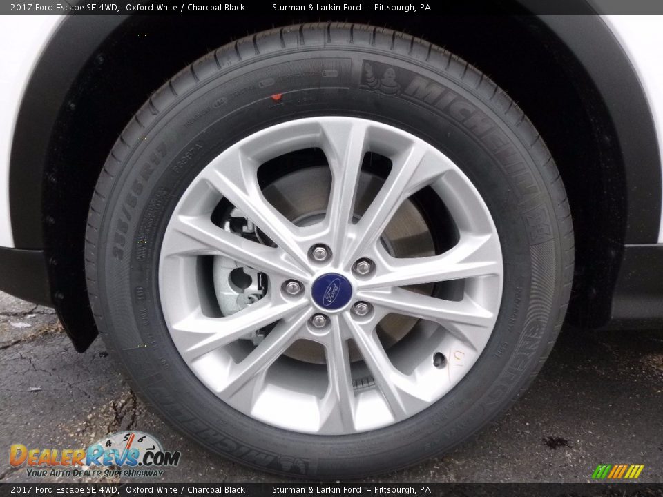2017 Ford Escape SE 4WD Oxford White / Charcoal Black Photo #6