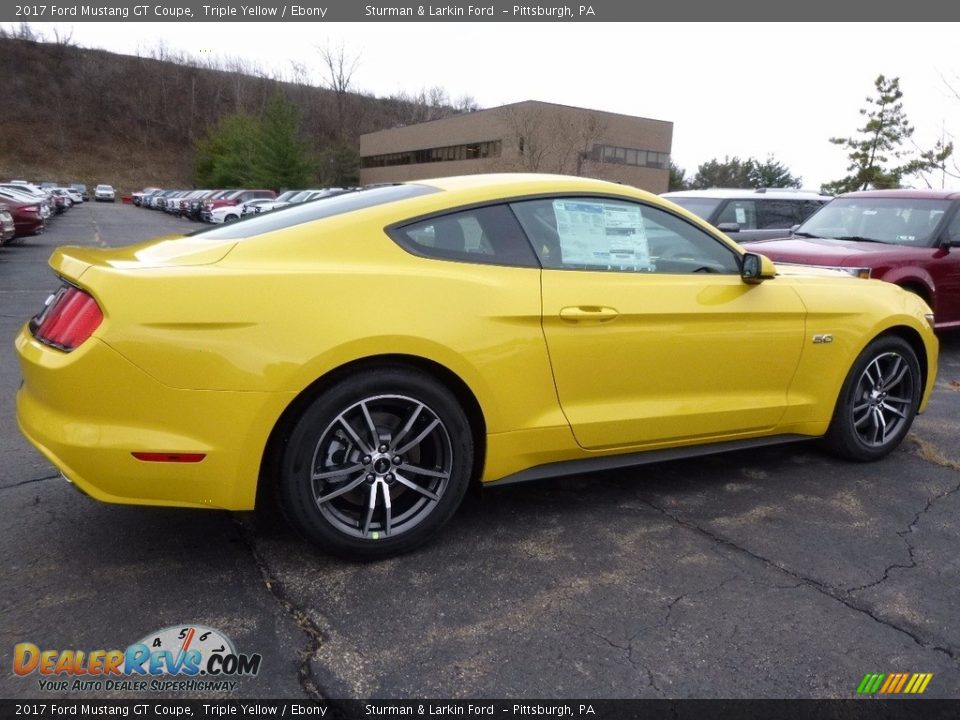 2017 Ford Mustang GT Coupe Triple Yellow / Ebony Photo #2