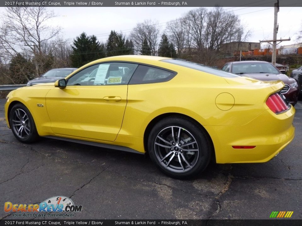2017 Ford Mustang GT Coupe Triple Yellow / Ebony Photo #3
