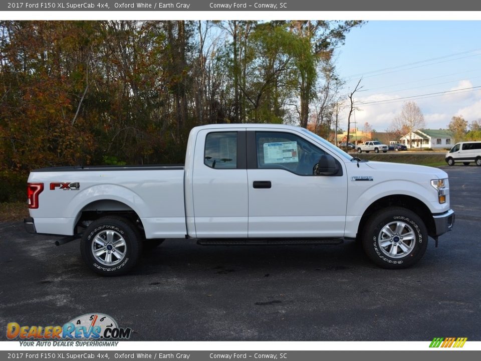 2017 Ford F150 XL SuperCab 4x4 Oxford White / Earth Gray Photo #2