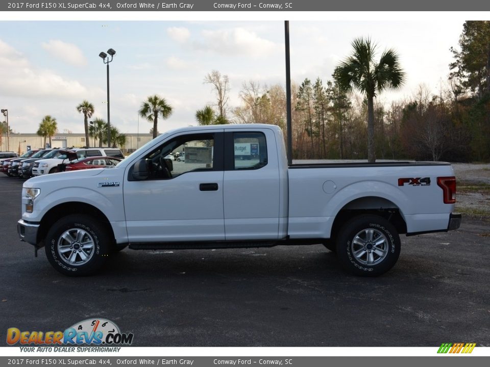 2017 Ford F150 XL SuperCab 4x4 Oxford White / Earth Gray Photo #8