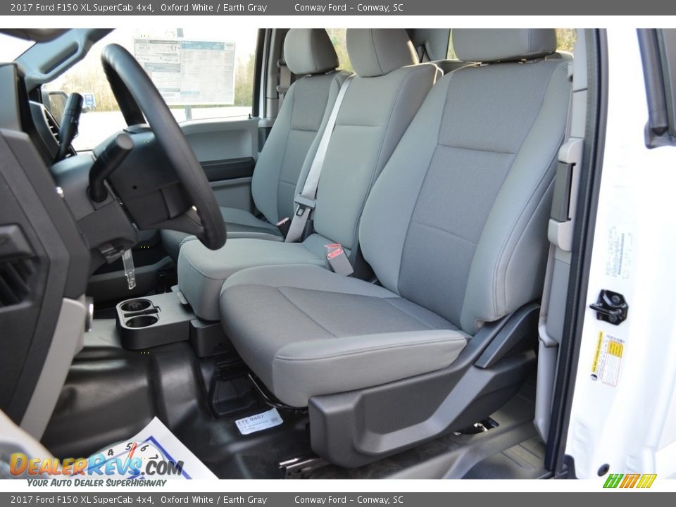 2017 Ford F150 XL SuperCab 4x4 Oxford White / Earth Gray Photo #15