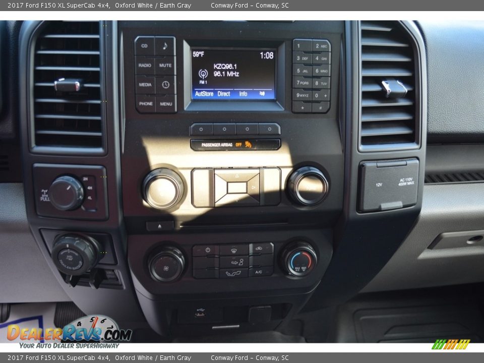 2017 Ford F150 XL SuperCab 4x4 Oxford White / Earth Gray Photo #21