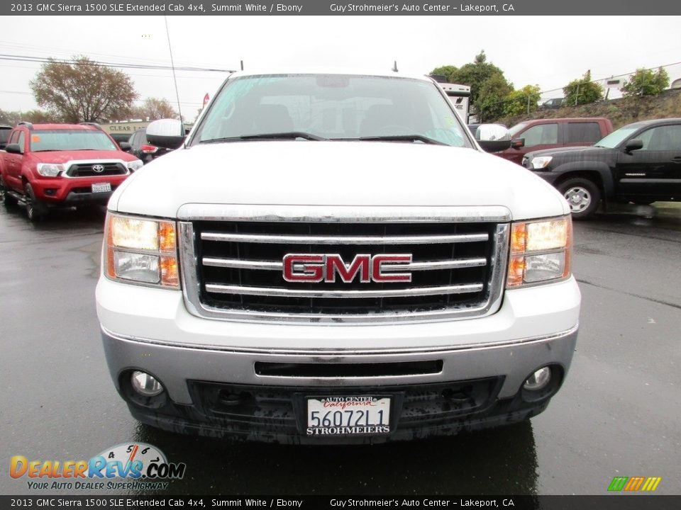 2013 GMC Sierra 1500 SLE Extended Cab 4x4 Summit White / Ebony Photo #2